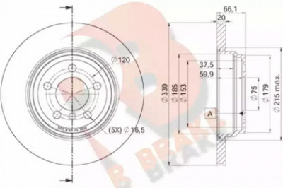 R BRAKE 78rbd23420 -  Тормозной диск